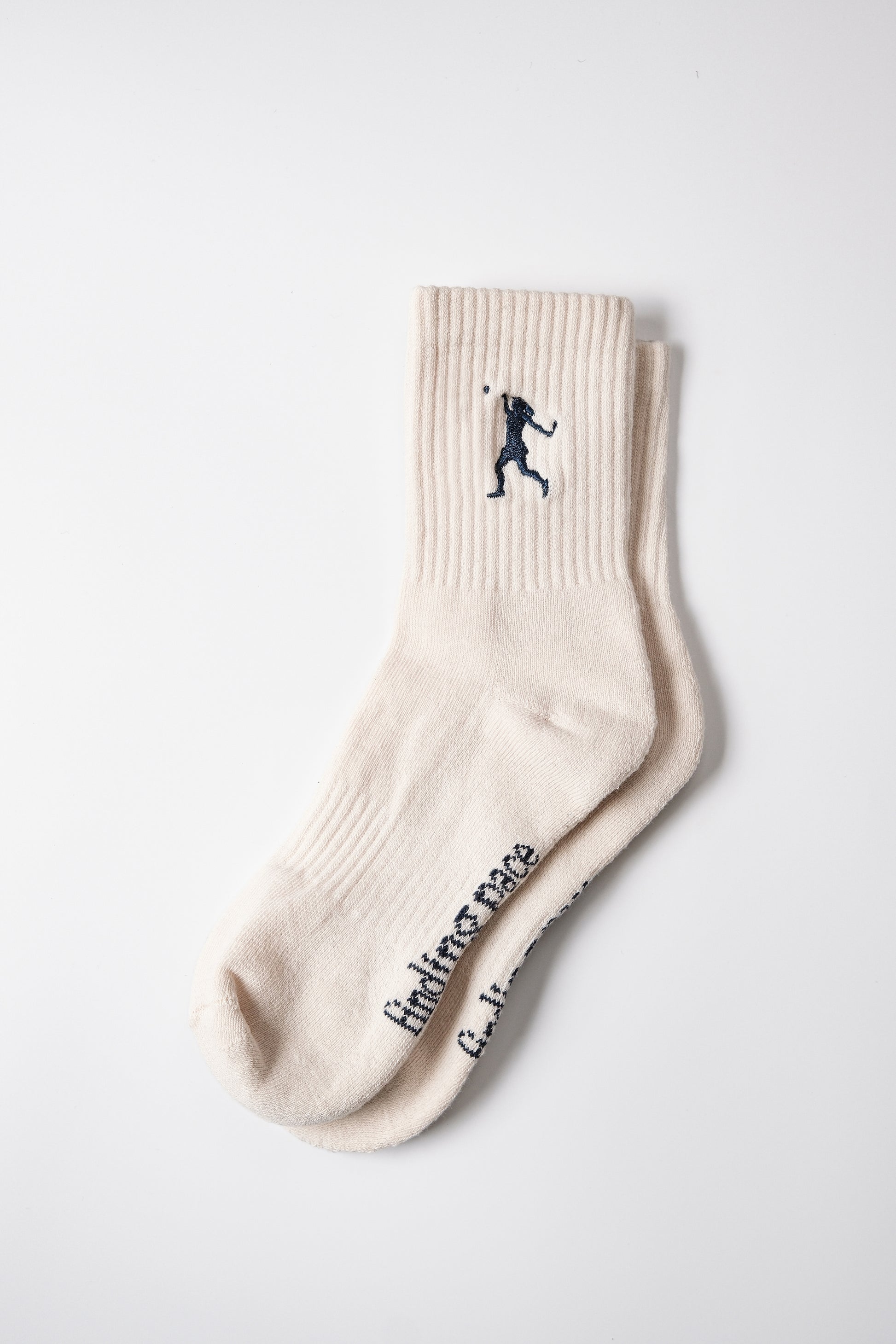 Pickleball Court Socks in Bone
