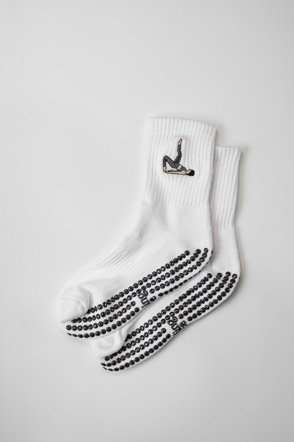 Mat Pilates Grip Socks in White