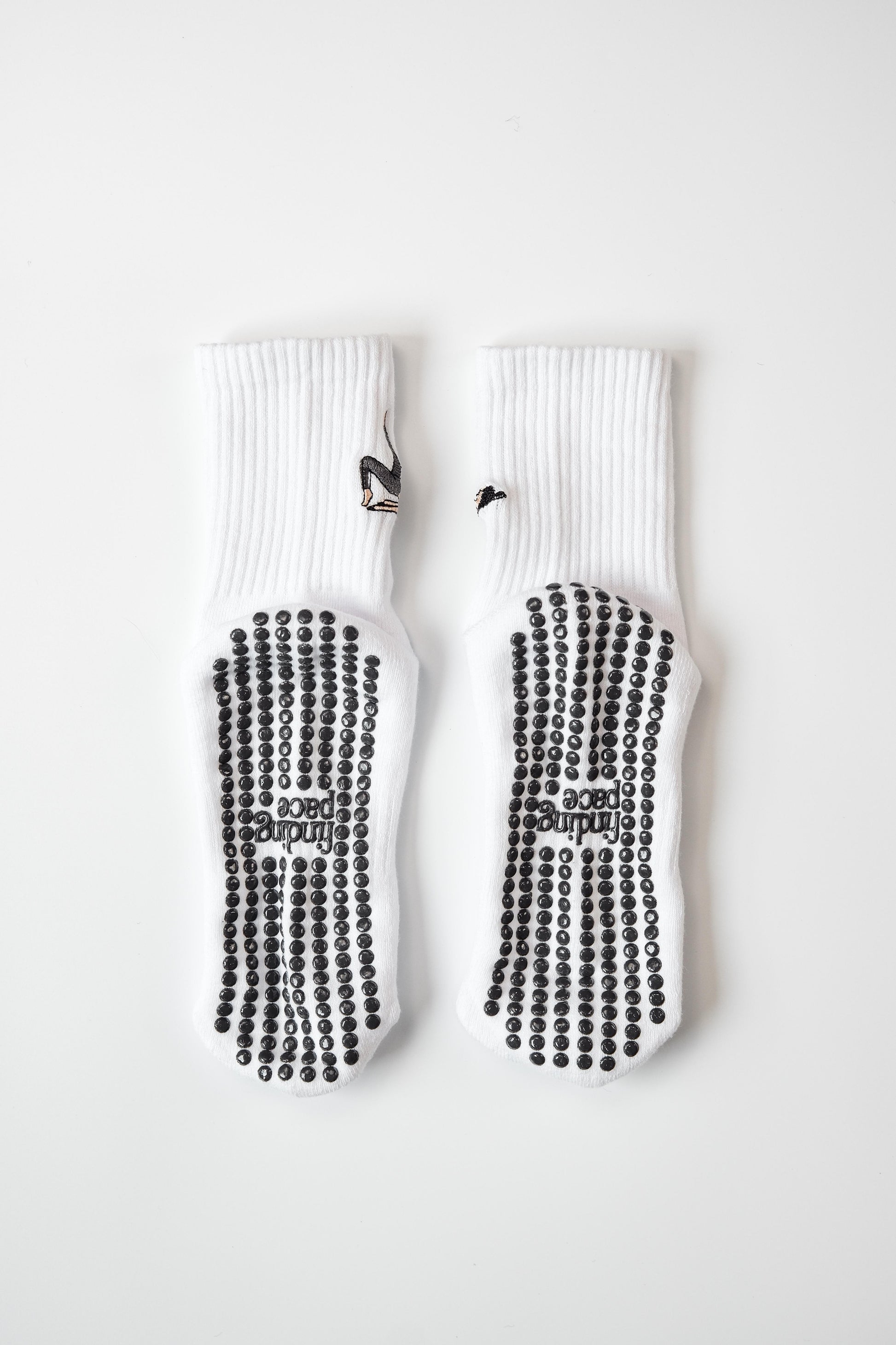 Mat Pilates Grip Socks in White
