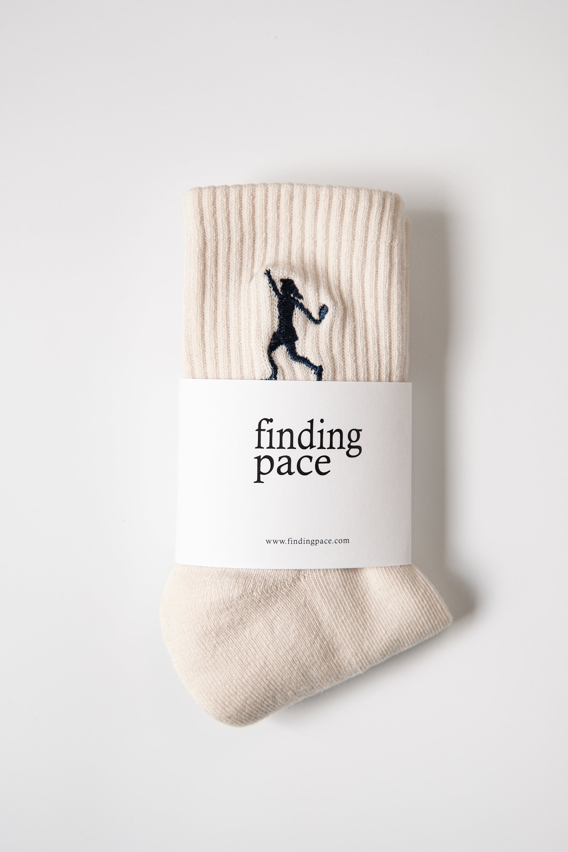 Pickleball Court Socks in Bone