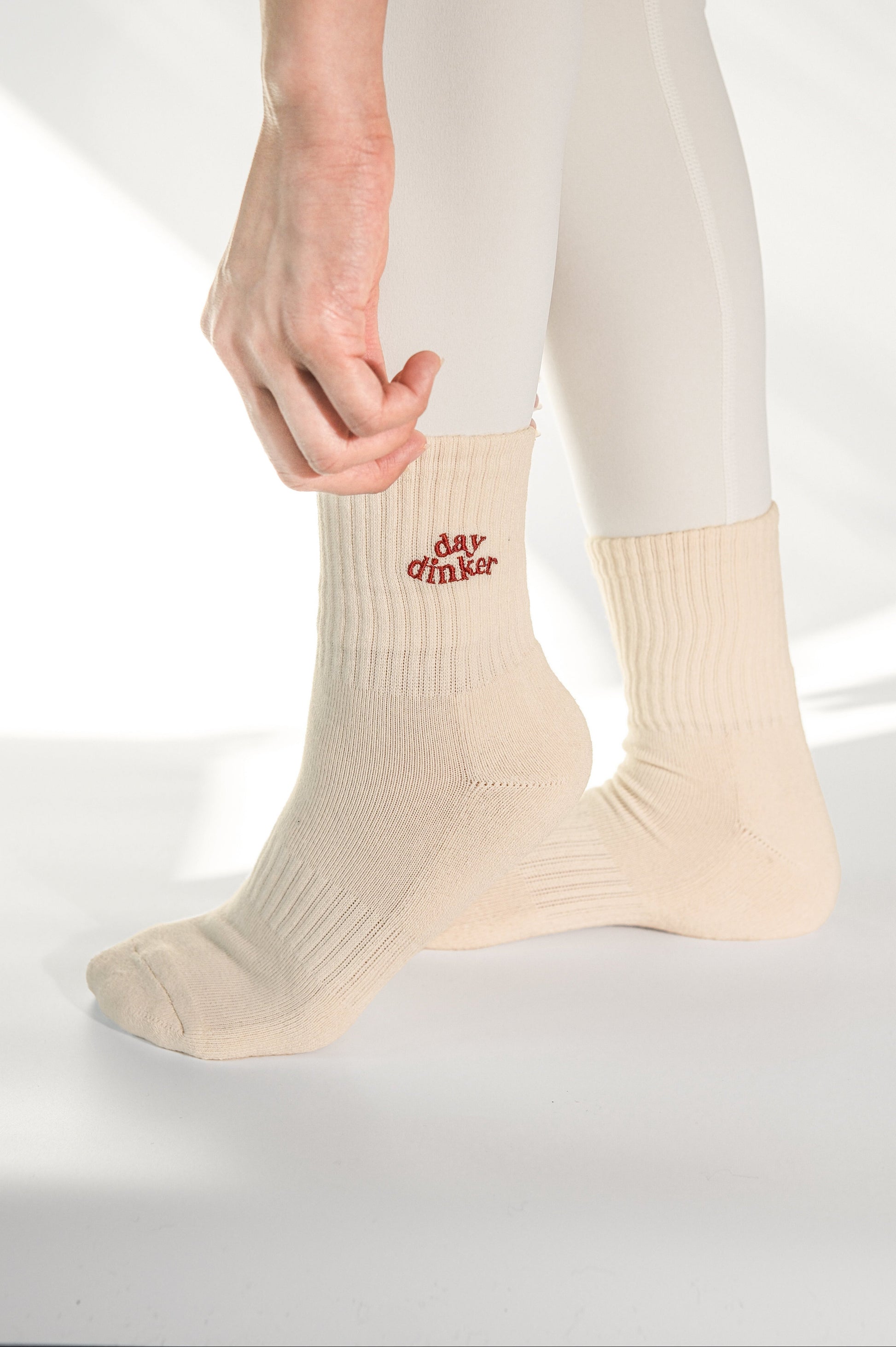 Day Dinker Court Socks in Bone