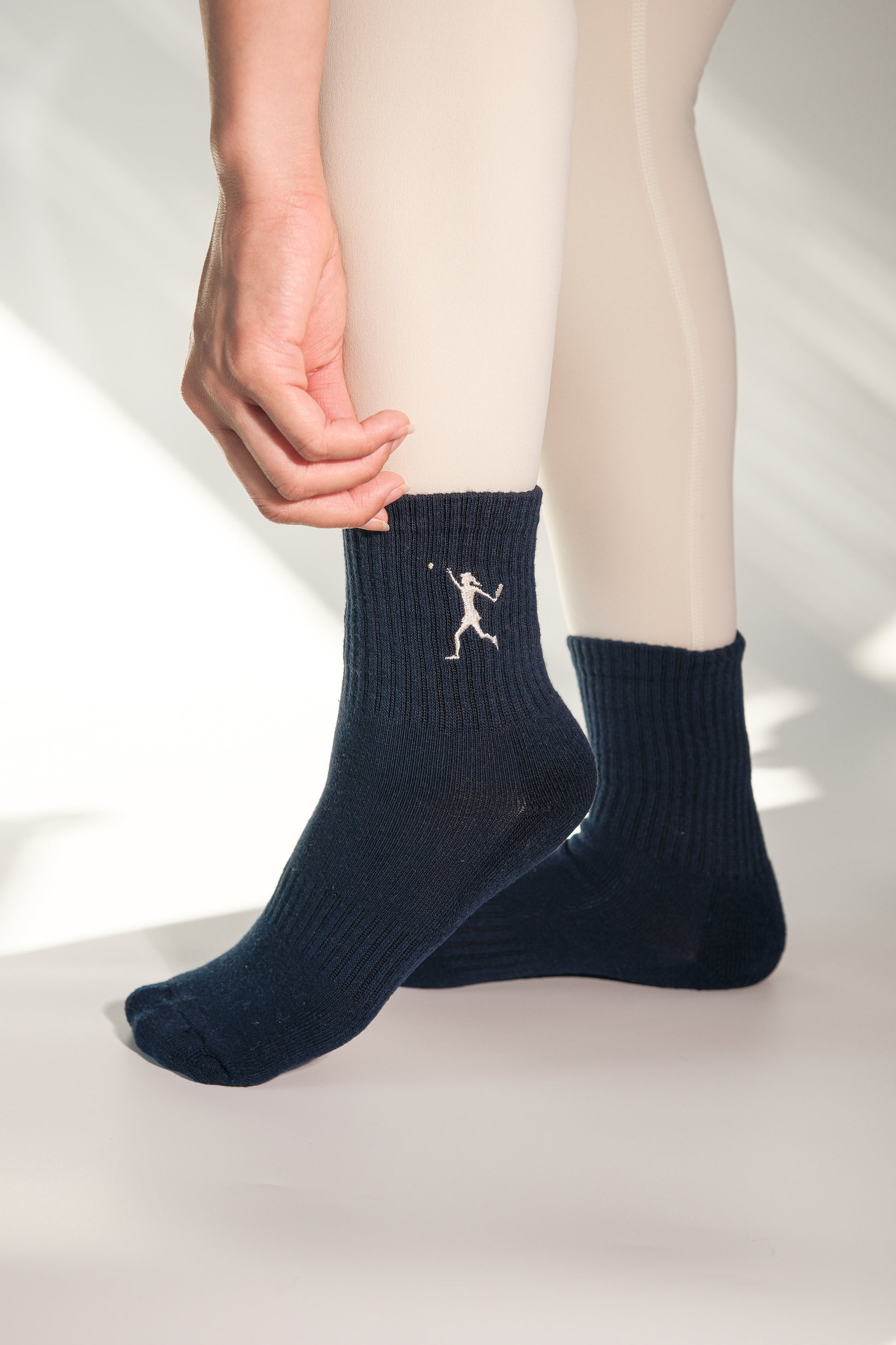 Pickleball Court Socks in Navy